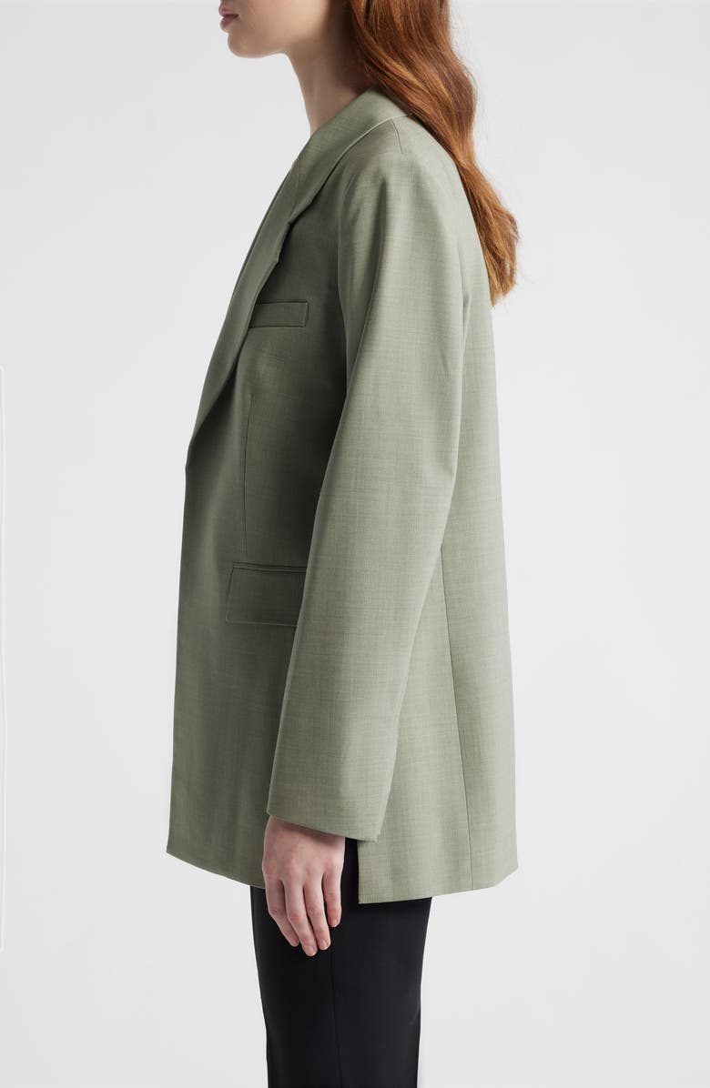 Theory Relaxed Stretch Wool Open Blazer, Alternate, color, Vetiver Melange