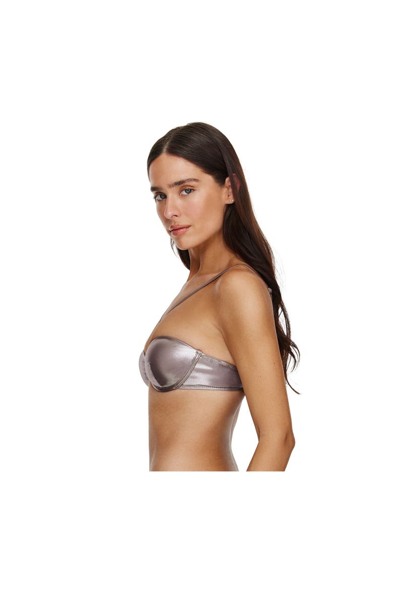 Shine Bright Underwire Bikini Top, Alternate, color, Grey