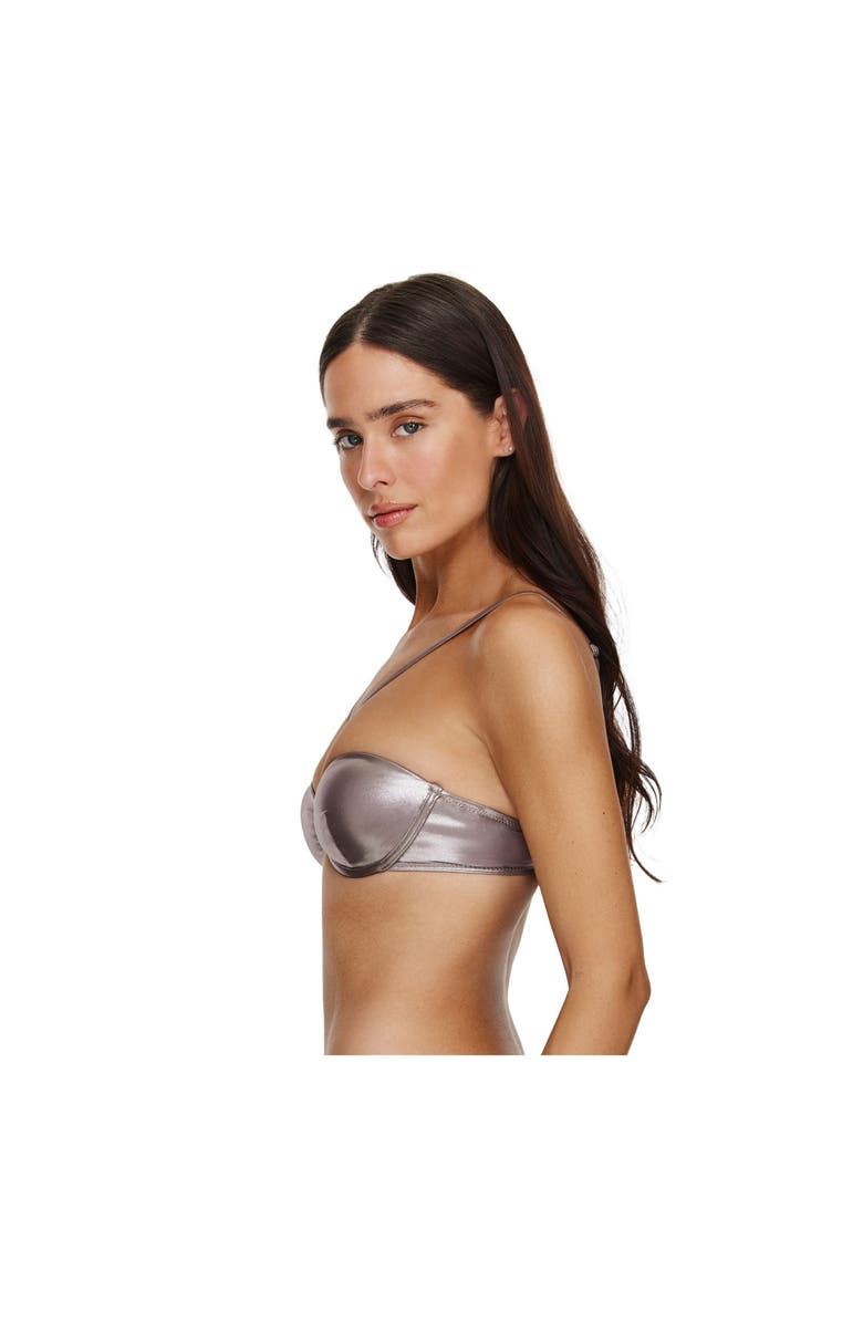 Flirtt Gottex Shine Bright Underwire Bikini Top, Alternate, color, Grey