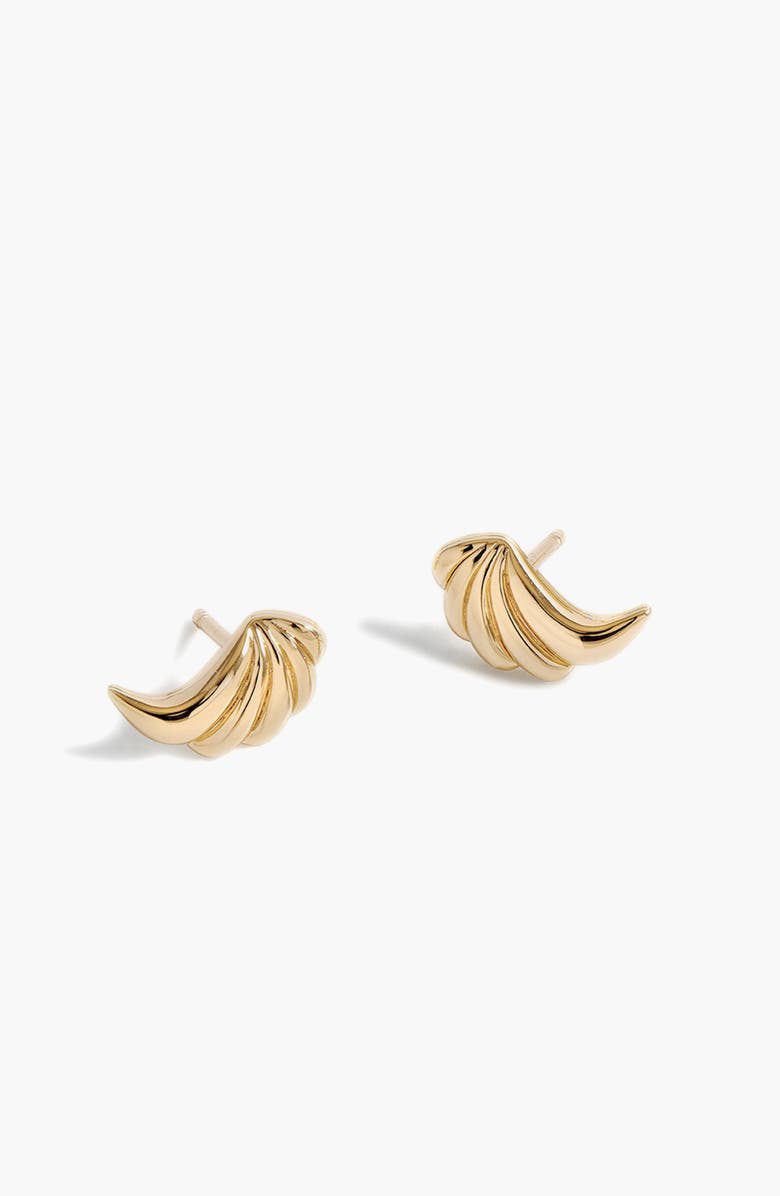 YOJ Wing Stud Earrings in Gold, Main, color, Gold