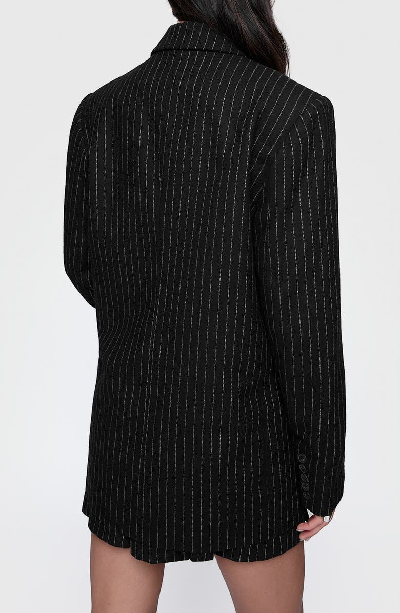 Rebecca Minkoff Starlet Pinstripe Oversize Wool Blend Blazer, Alternate, color,
