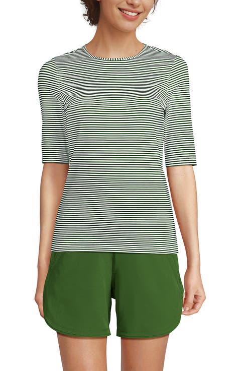 SunShade UPF 50 Elbow Sleeve Rash Guard Swim Tee
