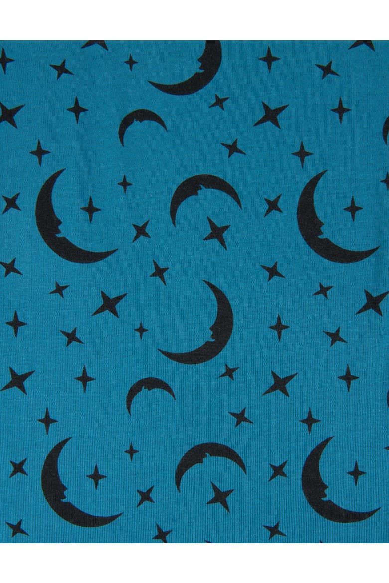 Kids Two-Piece Cotton Printed Matching Family Pajamas, Playful Graphics, Alternate, color, Moon