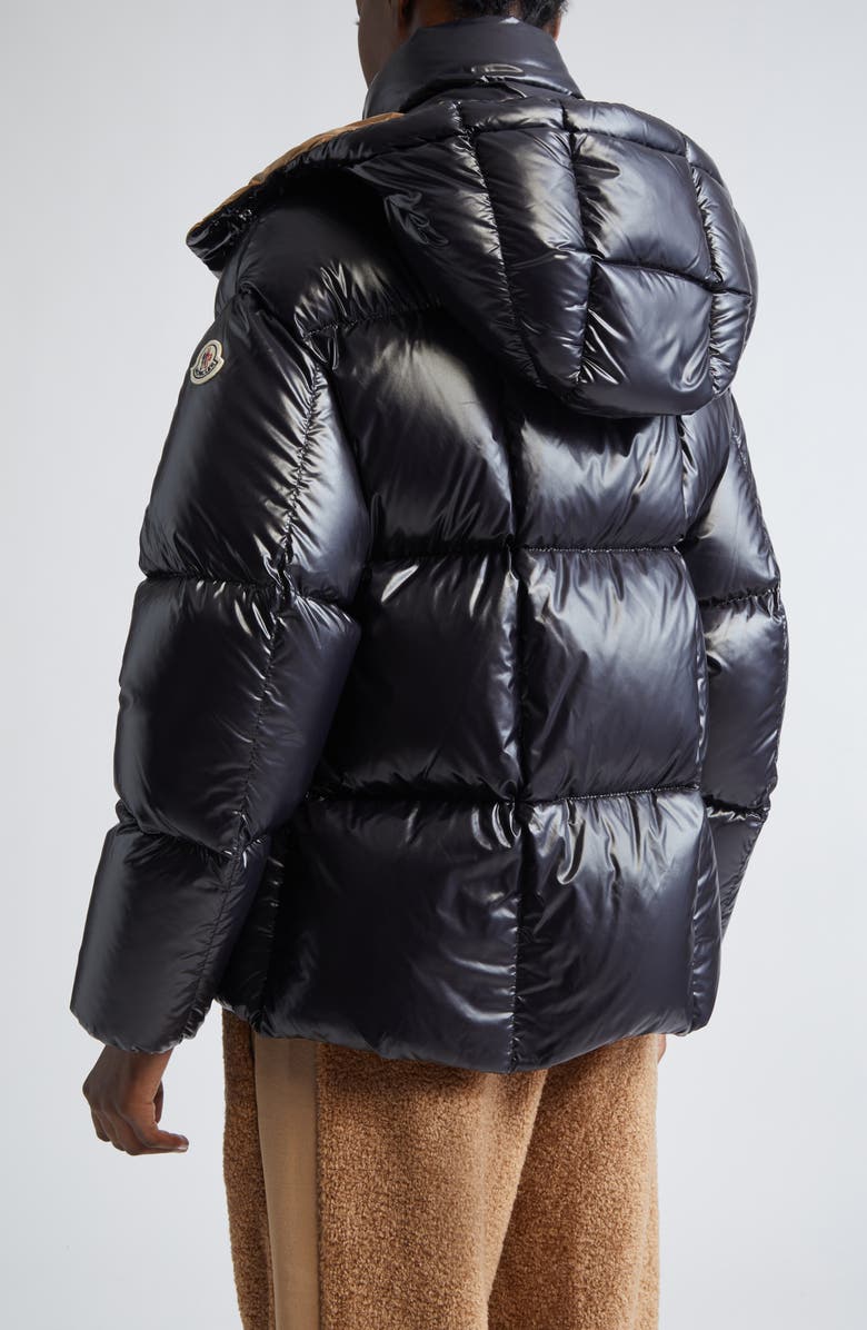 Moncler Parana Down Jacket with Removable Hood, Alternate, color, Black