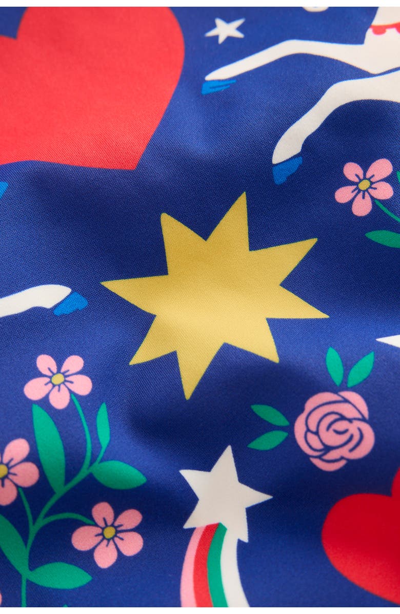 Mini Boden Kids' Hallie Ruffle One-Piece Swimsuit, Alternate, color, Sapphire Blue Unicorn