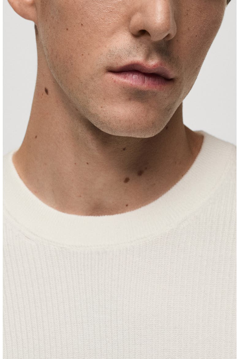 Rib Crewneck Sweater, Alternate, color, OFF WHITE