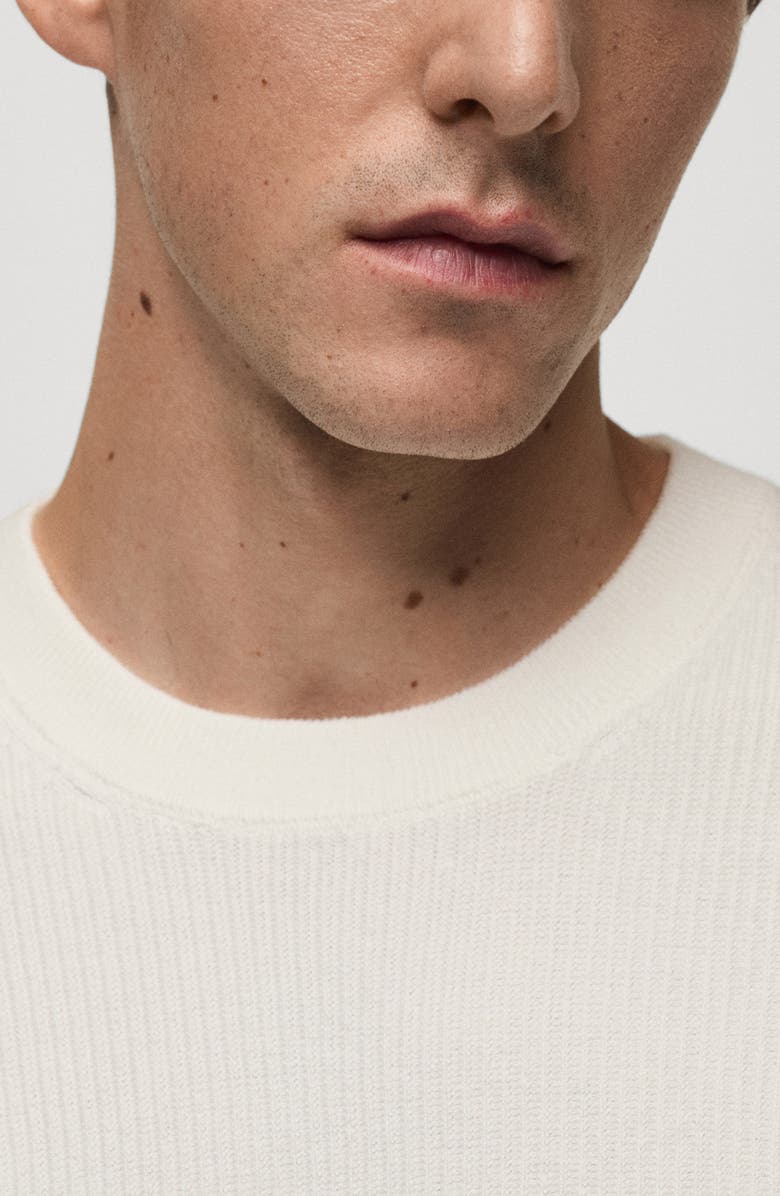 MANGO Rib Crewneck Sweater, Alternate, color,