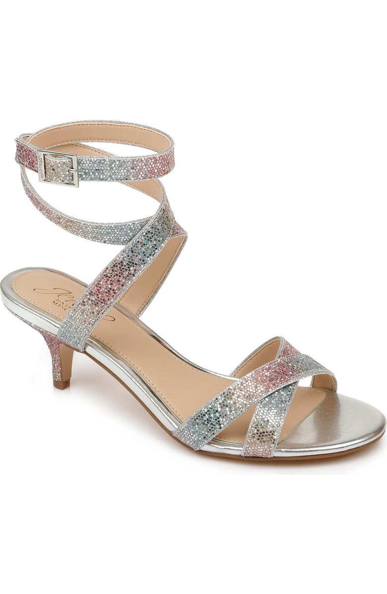 Jewel Badgley Mischka Newton Glitter Sandal, Main, color,