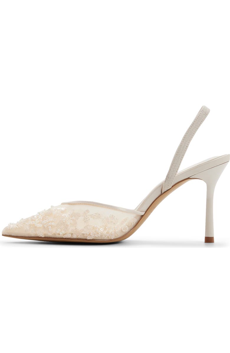 ALDO Carollina Slingback Pointed Toe Pump, Alternate, color, Cream