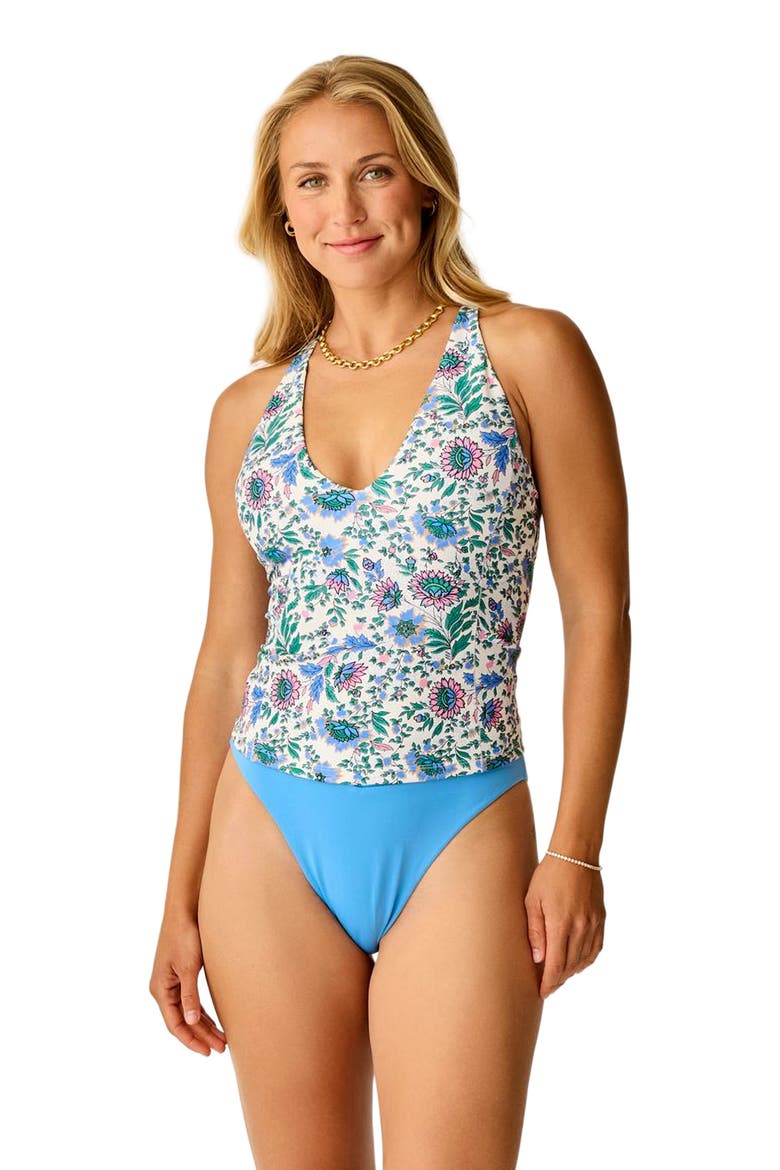 Serenity Compression Tankini, Main, color, Cloud Multifloral