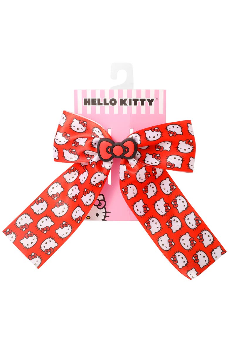 Hair Bow Barrette Official License, Sanrio Hair Accessories, Alternate, color, Red