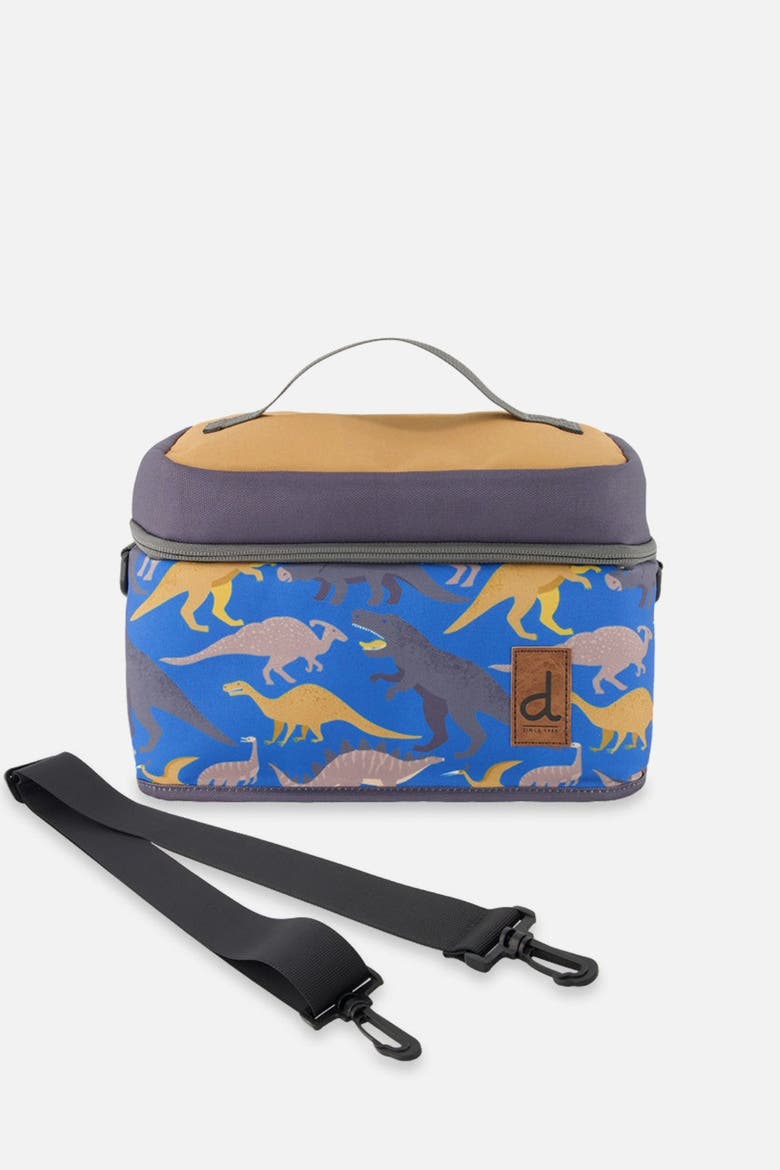 Dinosaur Durable Practical Lunch Box, Main, color, Blue Dinosaur Print