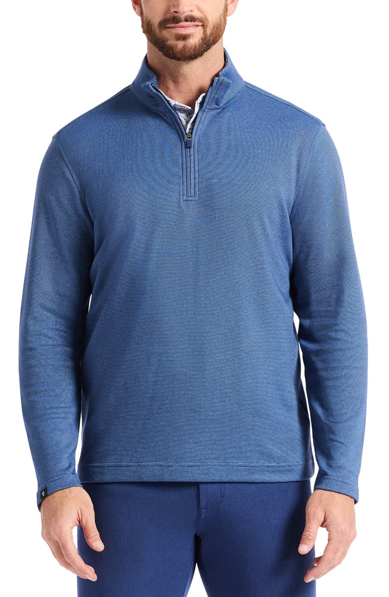 Robert Graham Troland Quarter Zip Top, Main, color, Medieval Blue