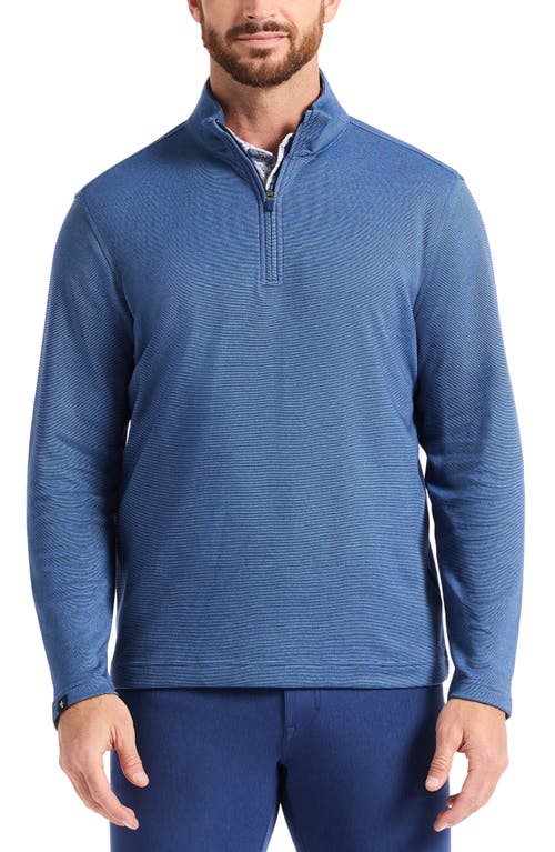 Robert Graham Troland Quarter Zip Top In Blue