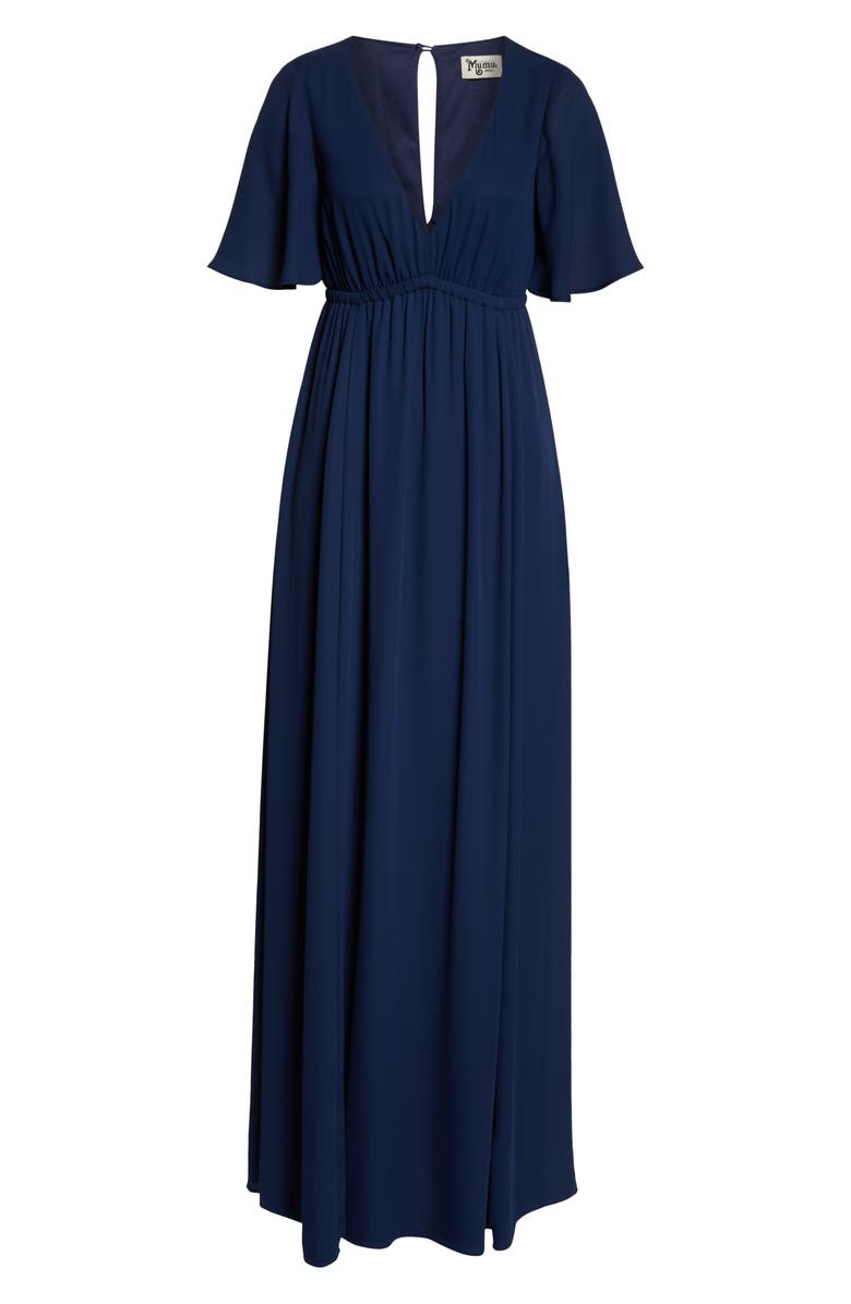 Show Me Your Mumu Emily Chiffon A-Line Gown, Alternate, color,