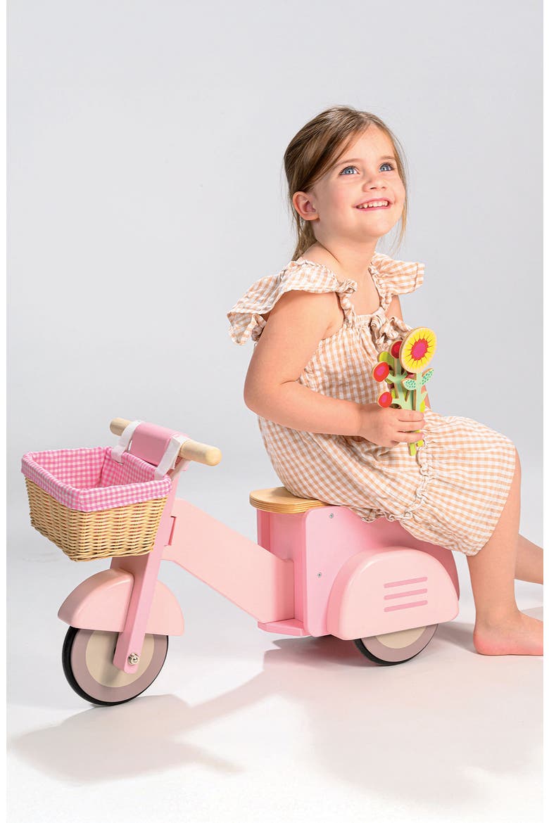 Scooter with Basket, Alternate, color, PINK MULTI