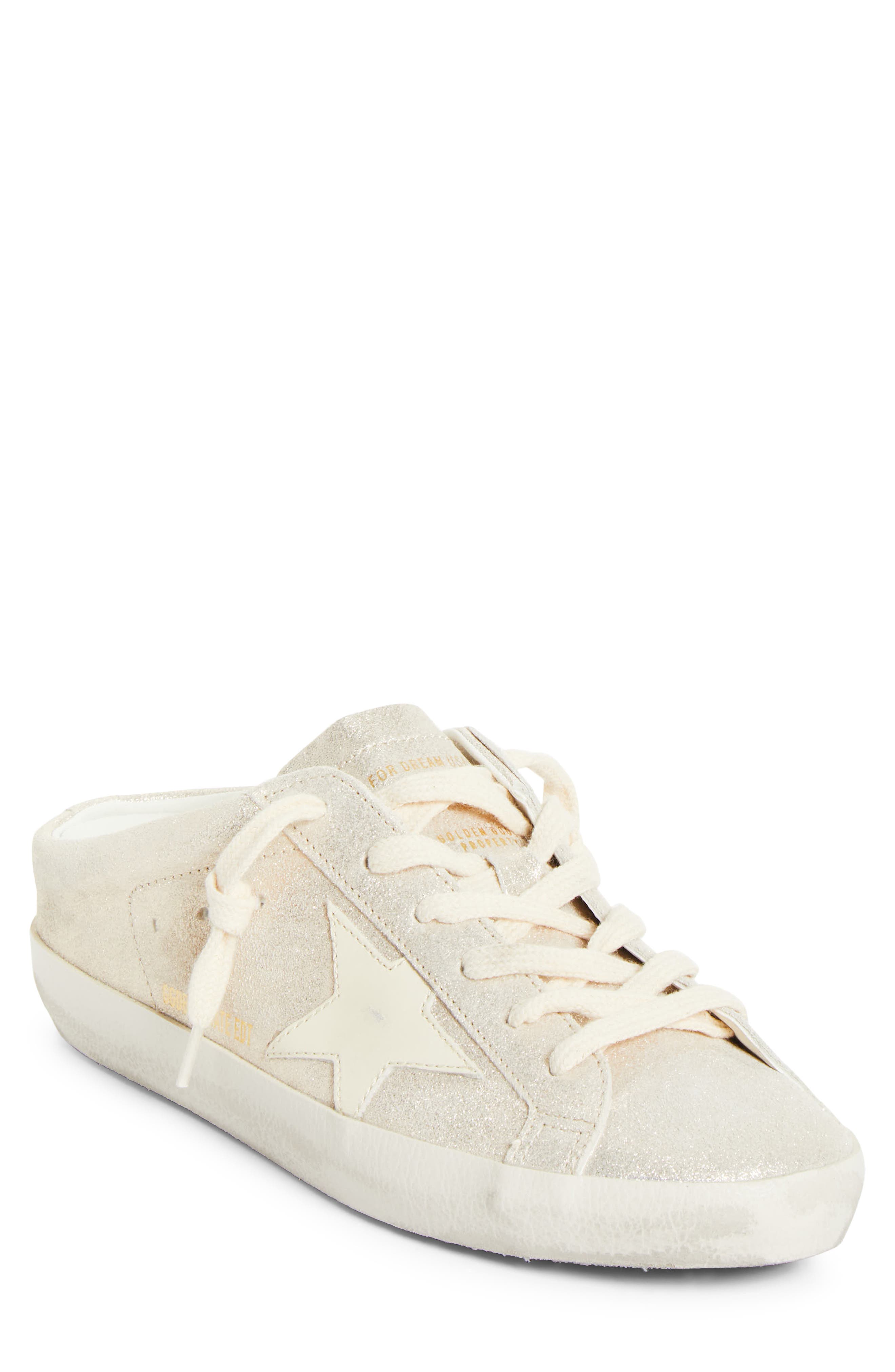 Golden Goose Super-Star Sabot Mule Sneaker, Main, color, Platinum/ Cream