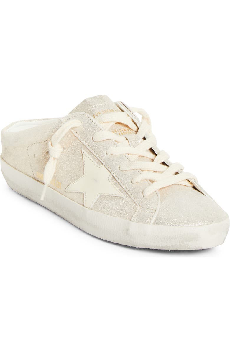 Golden Goose Super-Star Sabot Mule Sneaker, Main, color, Platinum/ Cream