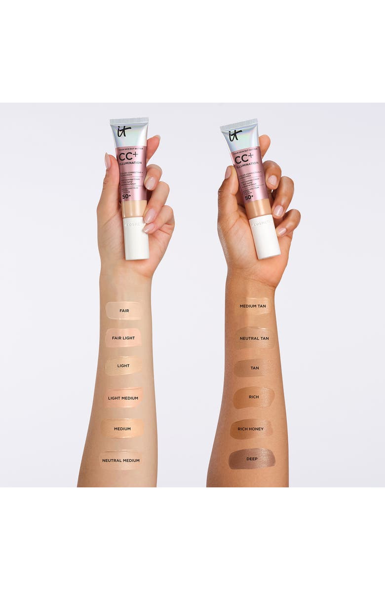 IT Cosmetics CC+ Cream Illumination SPF 50+ Full Coverage Cream Corrector & Serum, Alternate, color, Rich