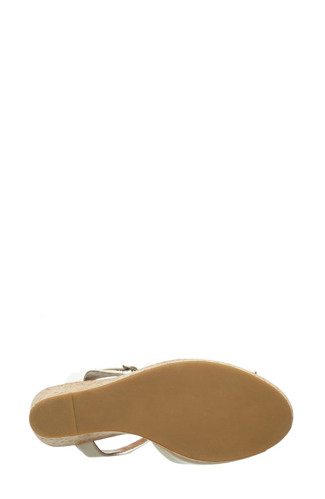 'Korkey' Ankle Strap Wedge Platform Sandal, Alternate, color, WHITE