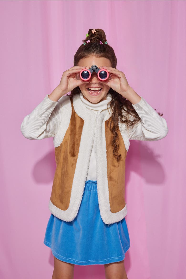 Kids' Velour Portofino Skirt, Alternate, color, French Blue