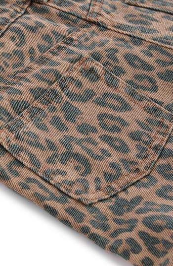 Kids' Leopard Print Wide Leg Jeans