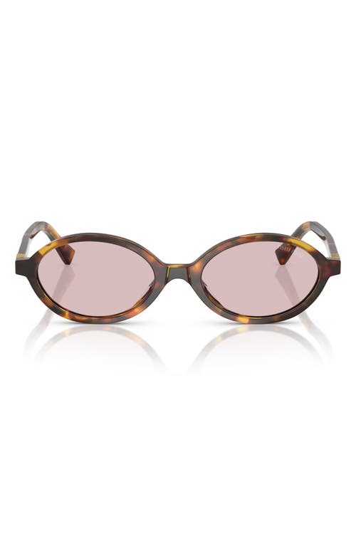 Miu Miu 50mm Oval Sunglasses In Pink Havana