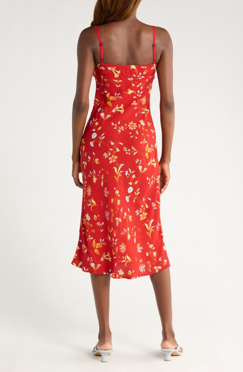 Reformation Camira Floral Empire Waist Slipdress, Alternate, color, Borsa