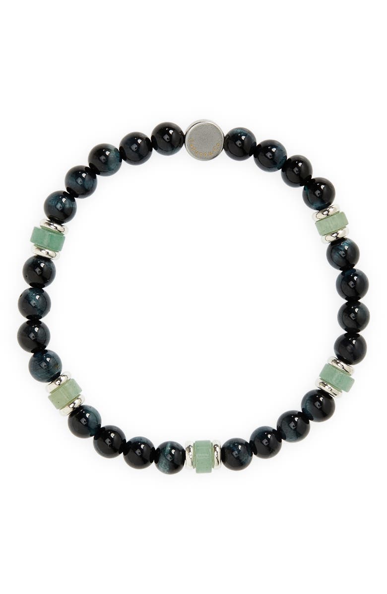 Caputo & Co. Men's Heishi Gem Stretch Bracelet, Main, color,