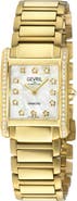 GEVRIL Regina Swiss Diamond Bracelet Watch, 24mm x 32mm