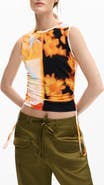 Desigual Abstract Floral Drawstring Tank
