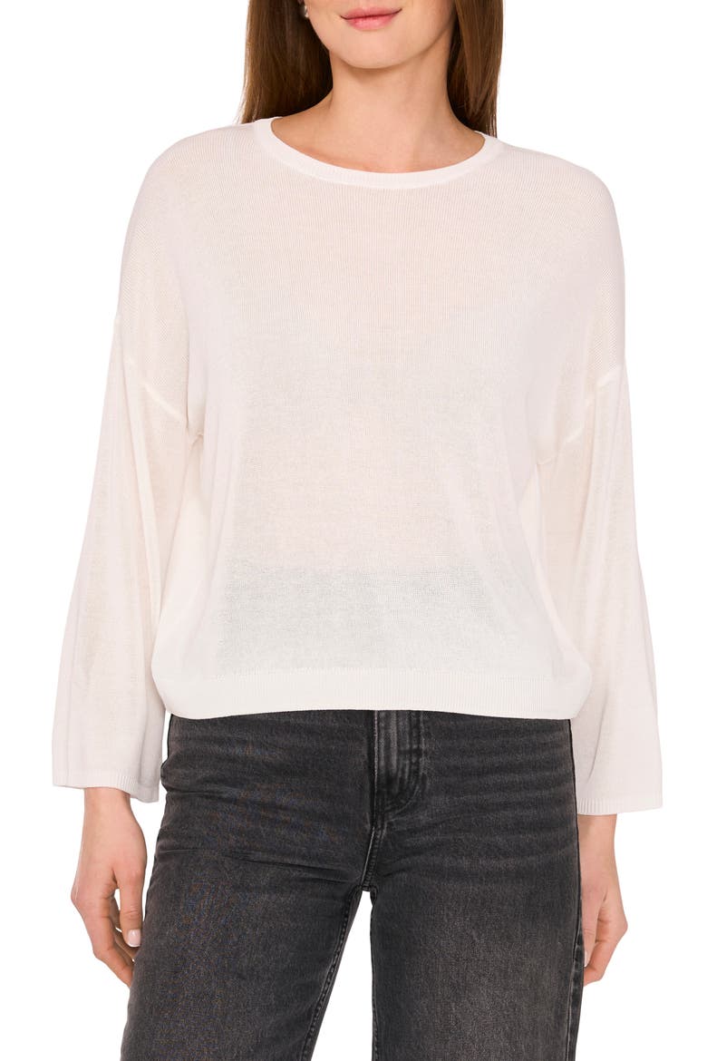 Fine Gauge Crewneck Sweater, Main, color, NEW IVORY