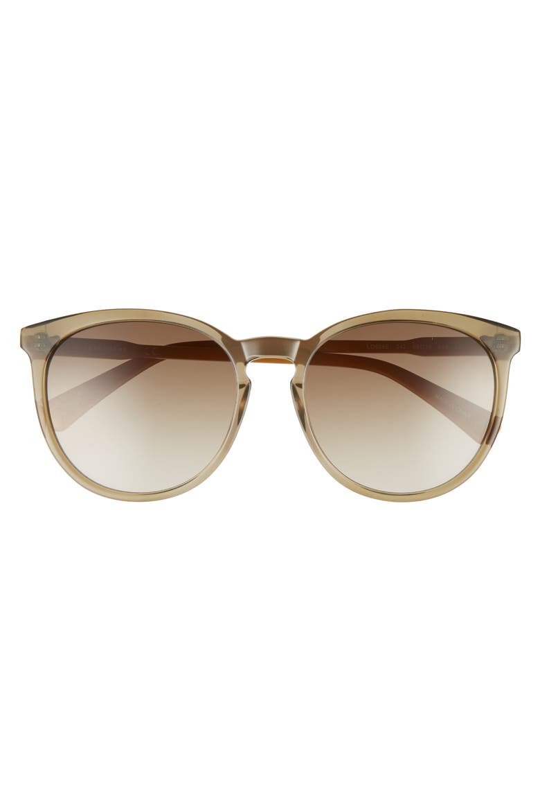 56mm Round Sunglasses, Alternate, color, MILITARY/OCHRE
