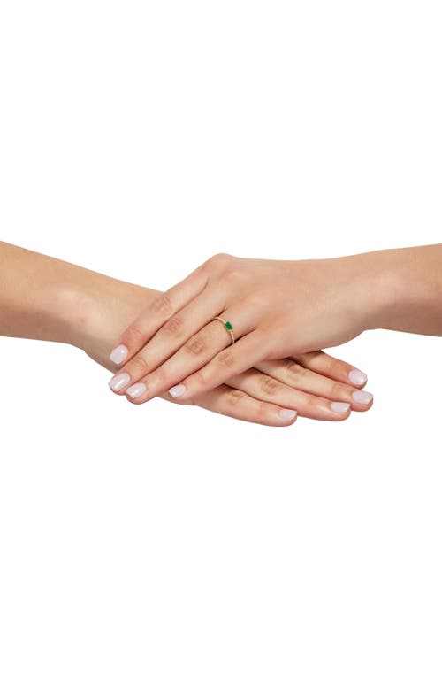 Frankie & Zoe Emerald & Diamond Ring In Gold