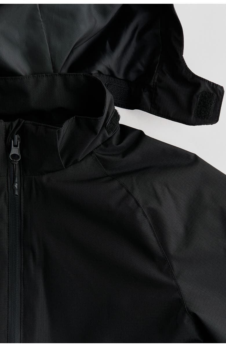 H&M Water-repellent Shell Jacket, Alternate, color, Black