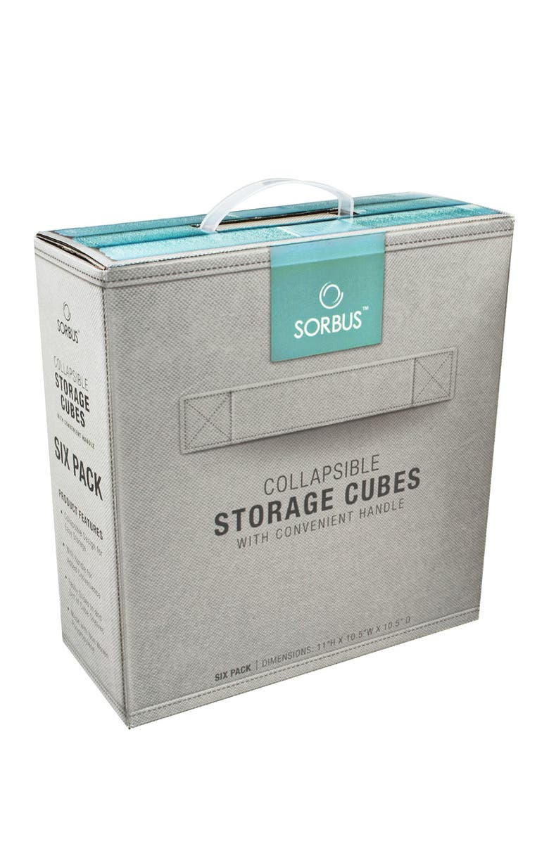 SORBUS Foldable Storage Cube Basket Bin - Set of 6 - Beige, Alternate, color, Beige