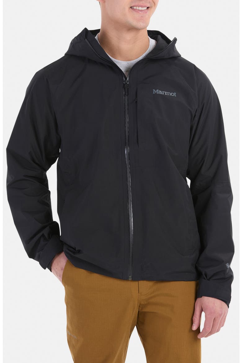 Waypoint Gore-Tex® Waterproof Hooded Jacket, Main, color, BLACK
