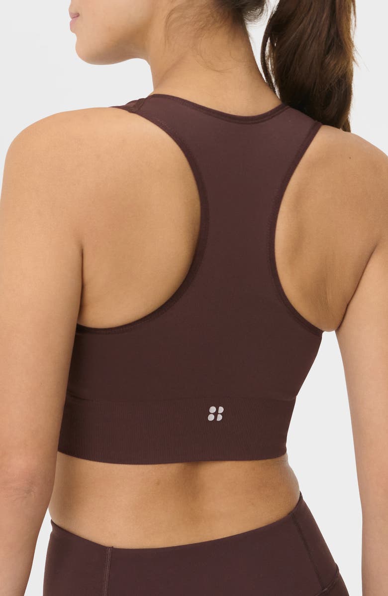 Sweaty Betty Stamina Soft Touch Sports Bra, Alternate, color, Sable Brown