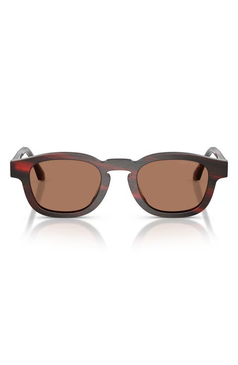 48mm Rectangle Sunglasses