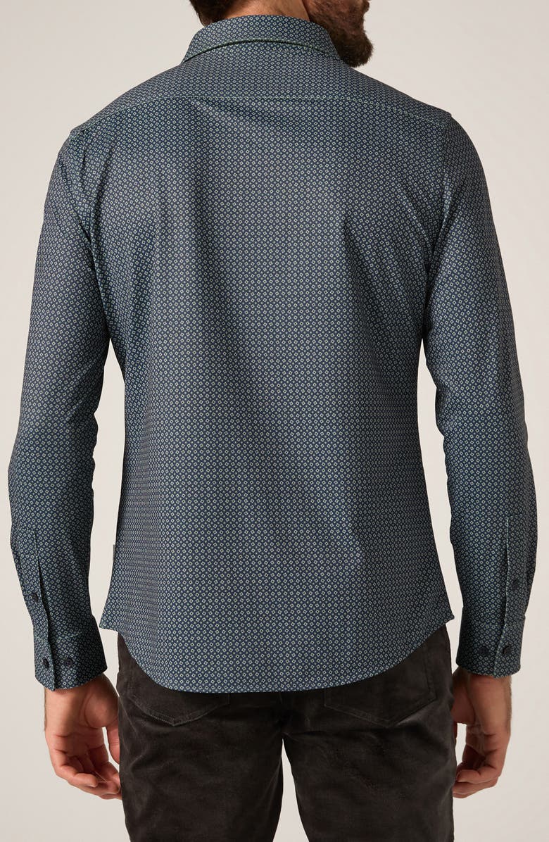 7 Diamonds Warren Wrinkle Resistant Performance Button-Up Shirt, Alternate, color, Olive