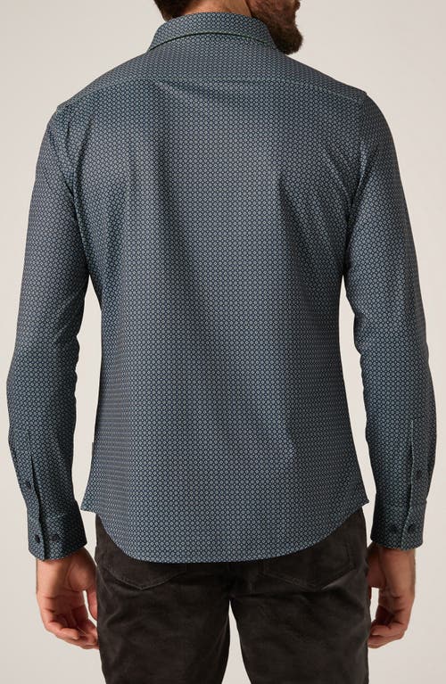 7 Diamonds Warren Wrinkle Resistant Performance Button-up Shirt In Green