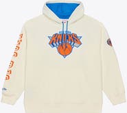 Mitchell & Ness Men's Mitchell & Ness Cream New York Knicks Hardwood Classics Chainstitch Premium Fleece Hoodie