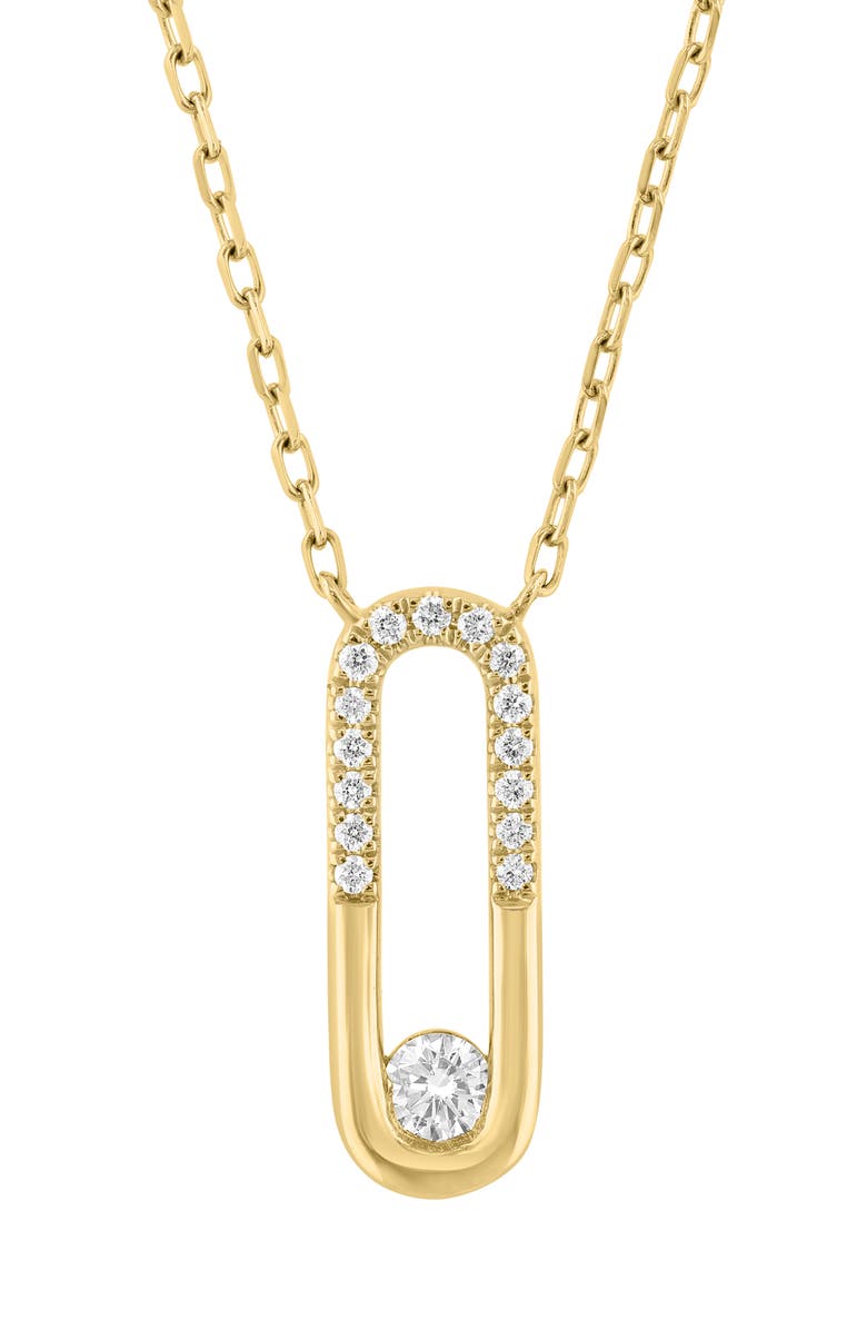EFFY Diamond Oval Pendant Necklace, Main, color, Gold