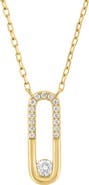 EFFY Diamond Oval Pendant Necklace
