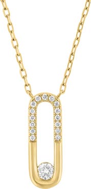 EFFY Diamond Oval Pendant Necklace