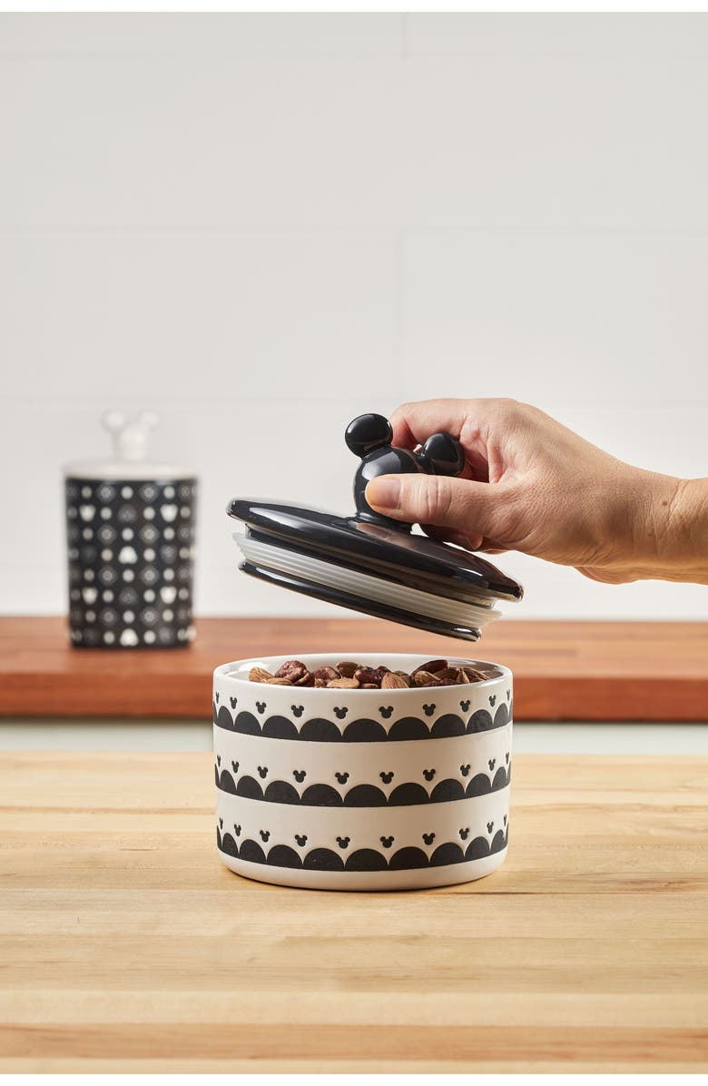 Disney Mickey Head Ceramic Jar, Alternate, color, Black/ White