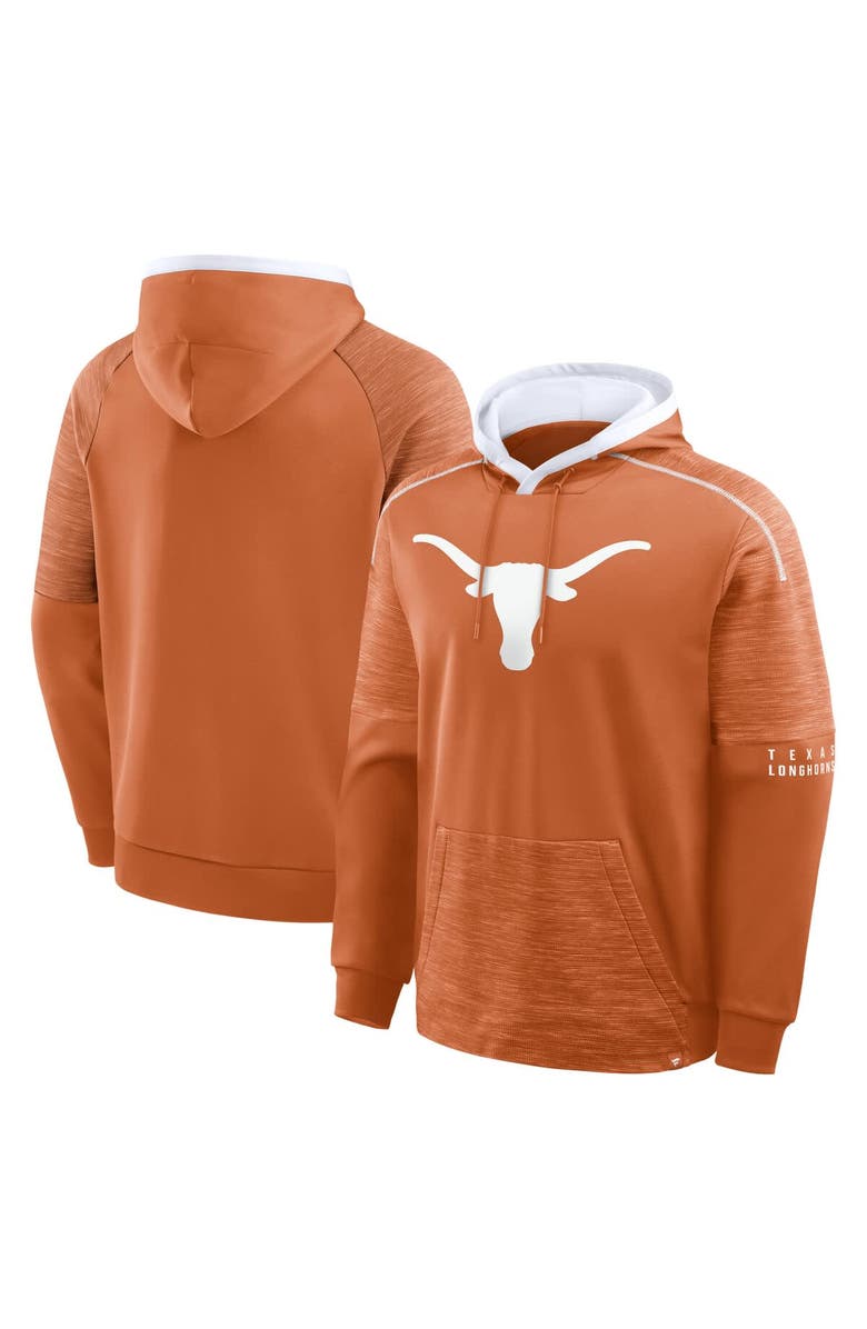FANATICS Men
s Fanatics Texas Orange Texas Longhorns Quad Defender Pullover Hoodie, Main, color, Burnt Orange