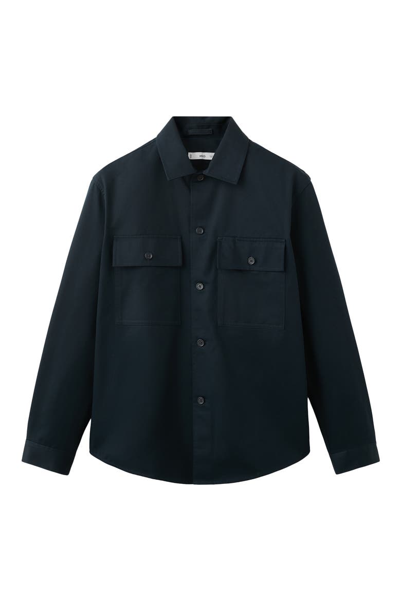 Cotton Overshirt, Alternate, color, DARK NAVY