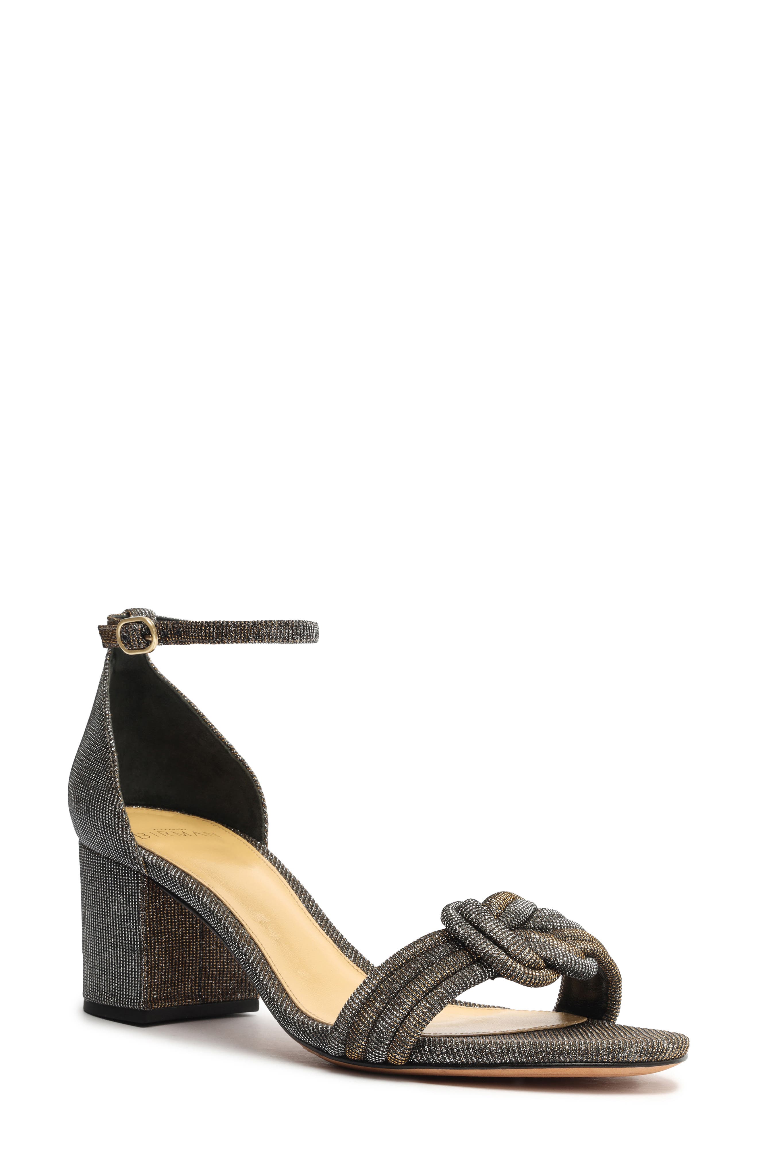 Alexandre Birman Vicky Metallic Block Heel Sandal, Main, color, Stellar