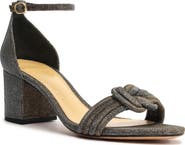 Alexandre Birman Vicky Metallic Block Heel Sandal
